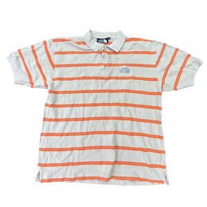 Y2K North Face Striped Polo Shirt Golf Preppy Size XL